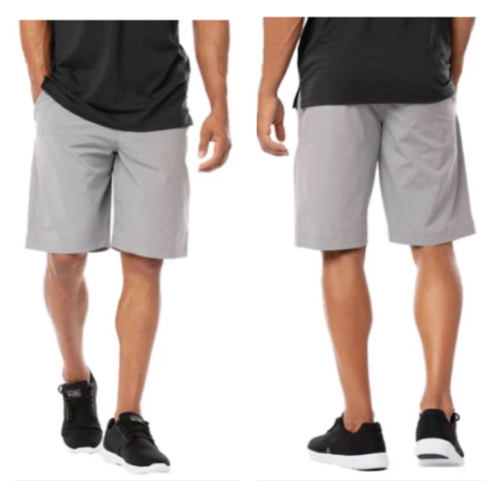 Travis Mathew Beck Hybrid Gray Heather Golf Shorts Stretch Men's 36 x 9.5